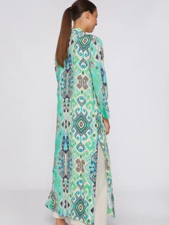 Vilagallo Abrigo Estampado Navajo Turquesa Discount