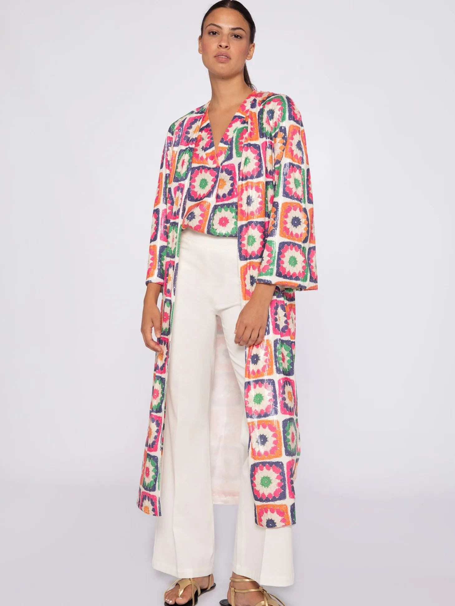 Vilagallo Abrigo Lentejuelas Crochet New