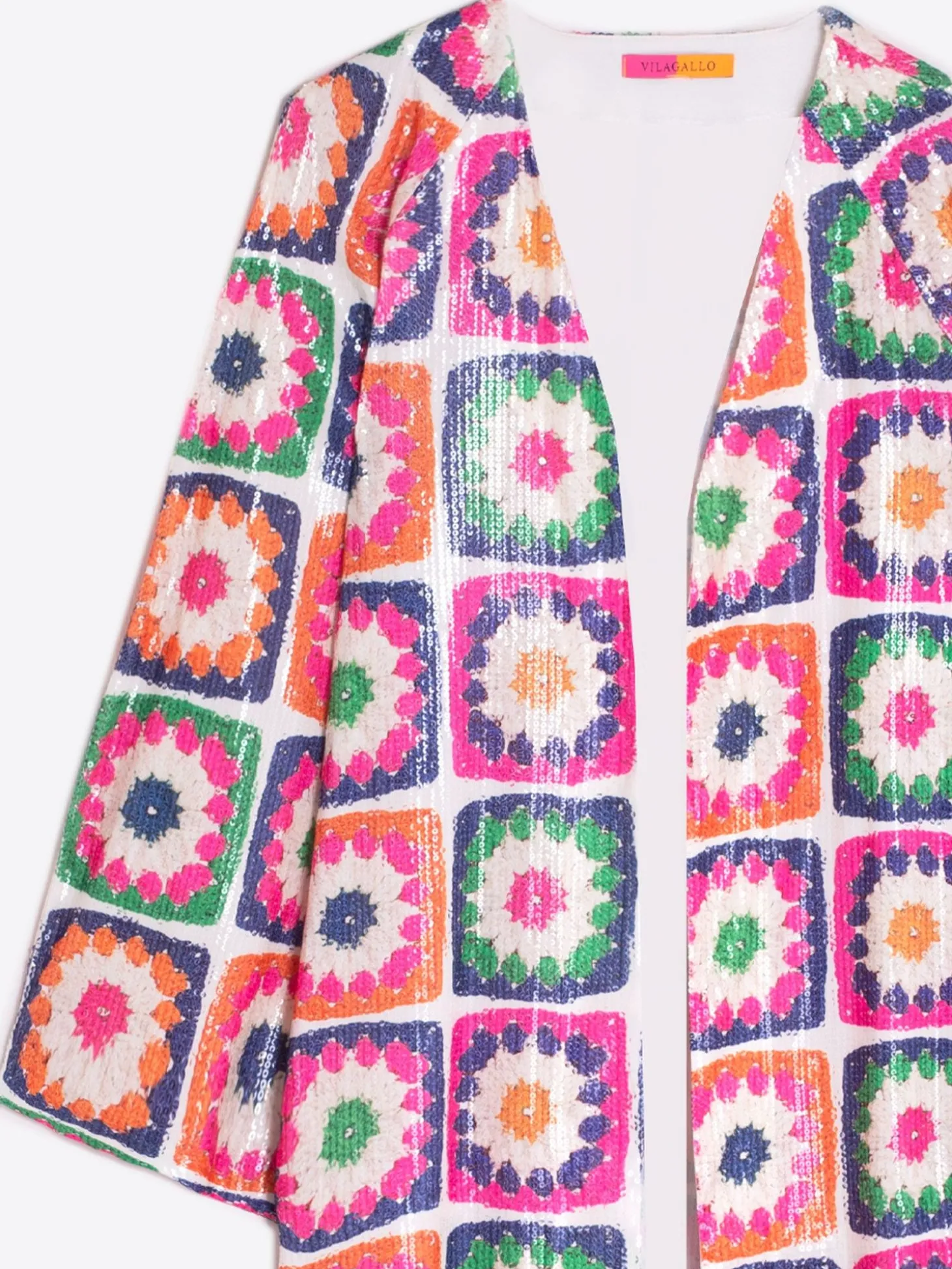 Vilagallo Abrigo Lentejuelas Crochet New