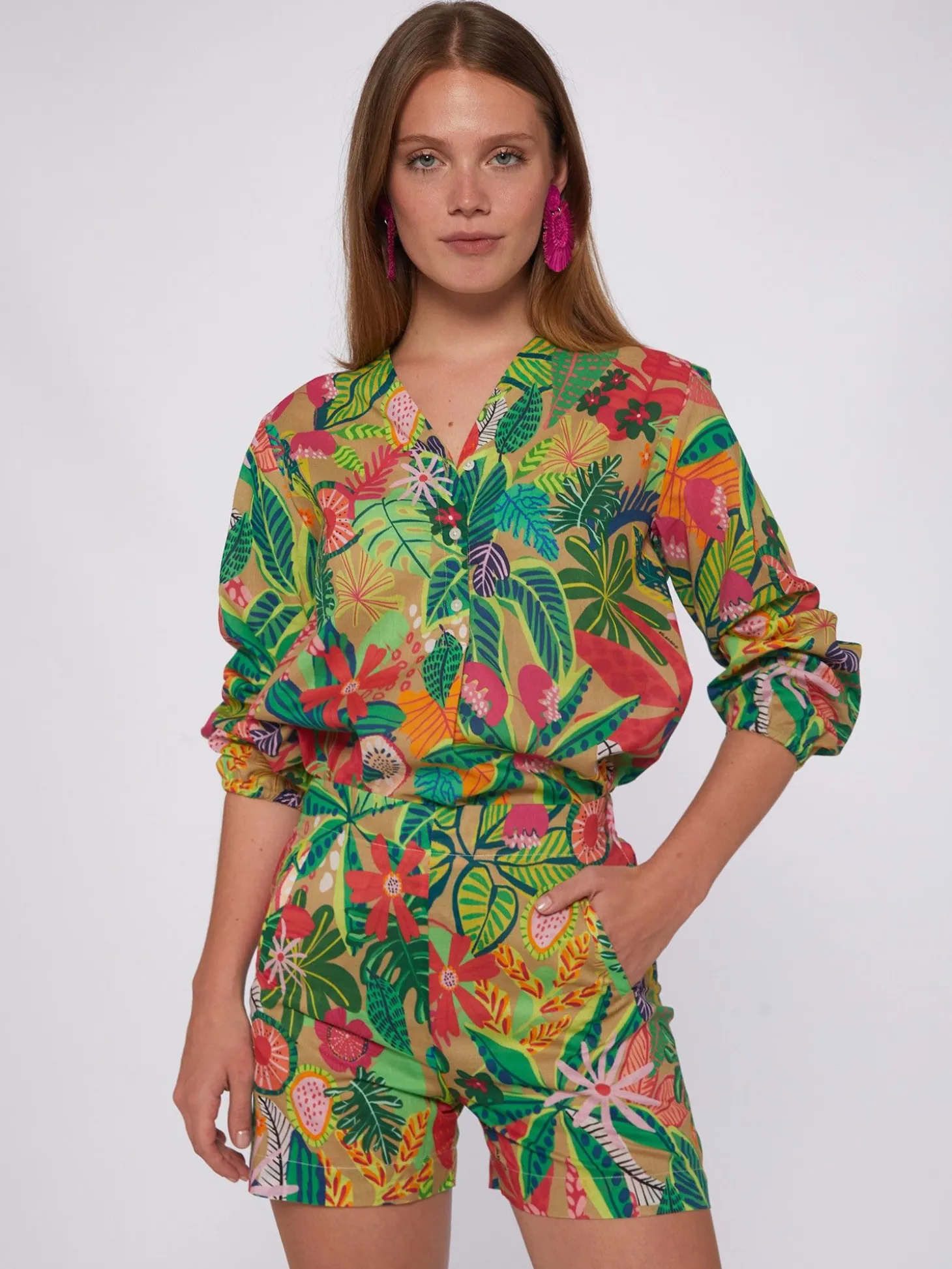 Vilagallo Bermuda Estampado Tropical New