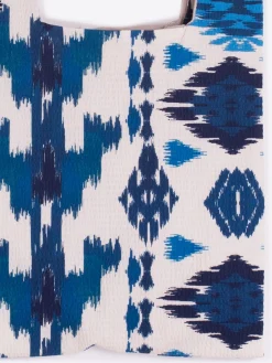 Vilagallo Bolso Estampado Ikat Azul Fashion