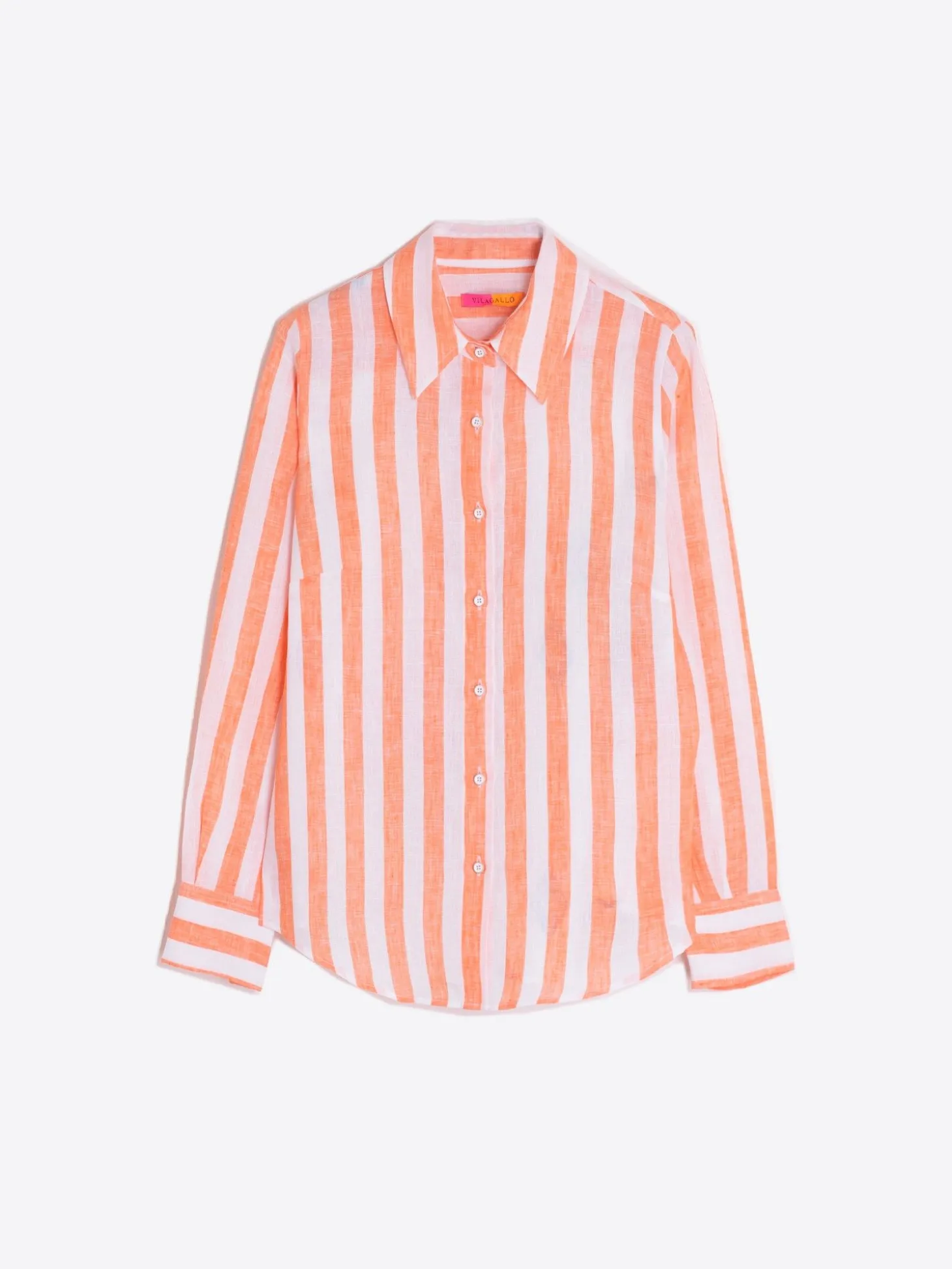 Vilagallo Camisa 100% Lino Rayas Espalda Estampada Sale
