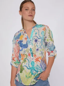 Vilagallo Camisa Algodon Estampado Sirena Cheap