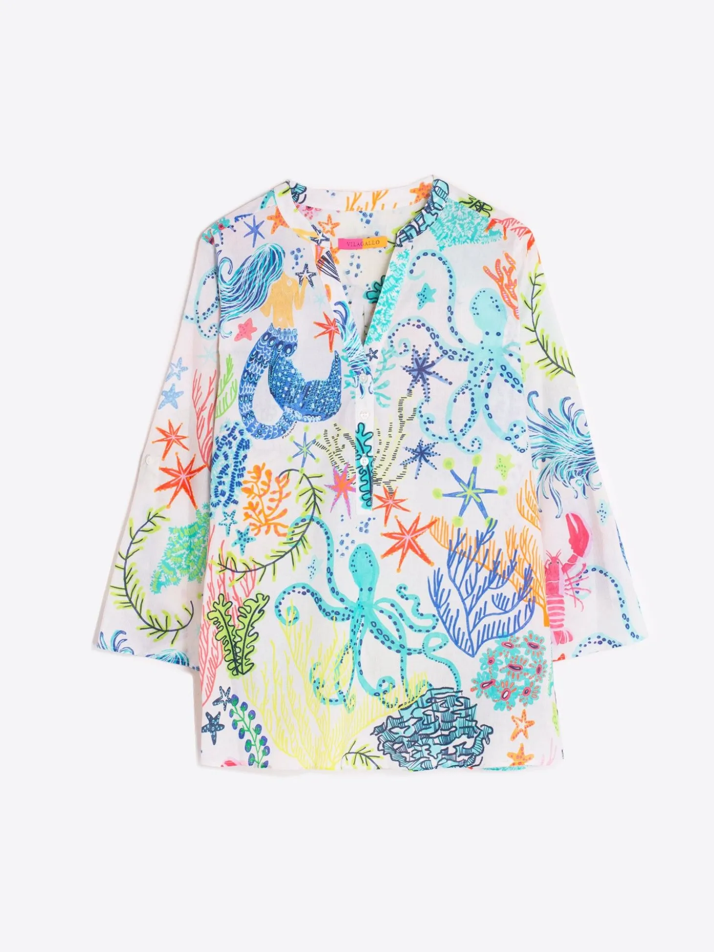 Vilagallo Camisa Algodon Estampado Sirena Cheap