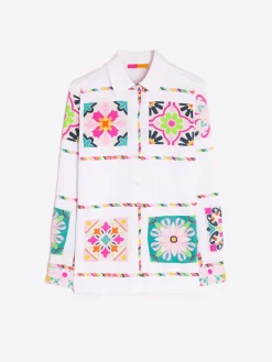 Vilagallo Camisa Algodon Estampado Azulejos Hot