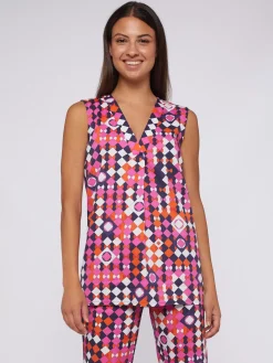 Vilagallo Camisa Algodon Estampado Geometrico Online