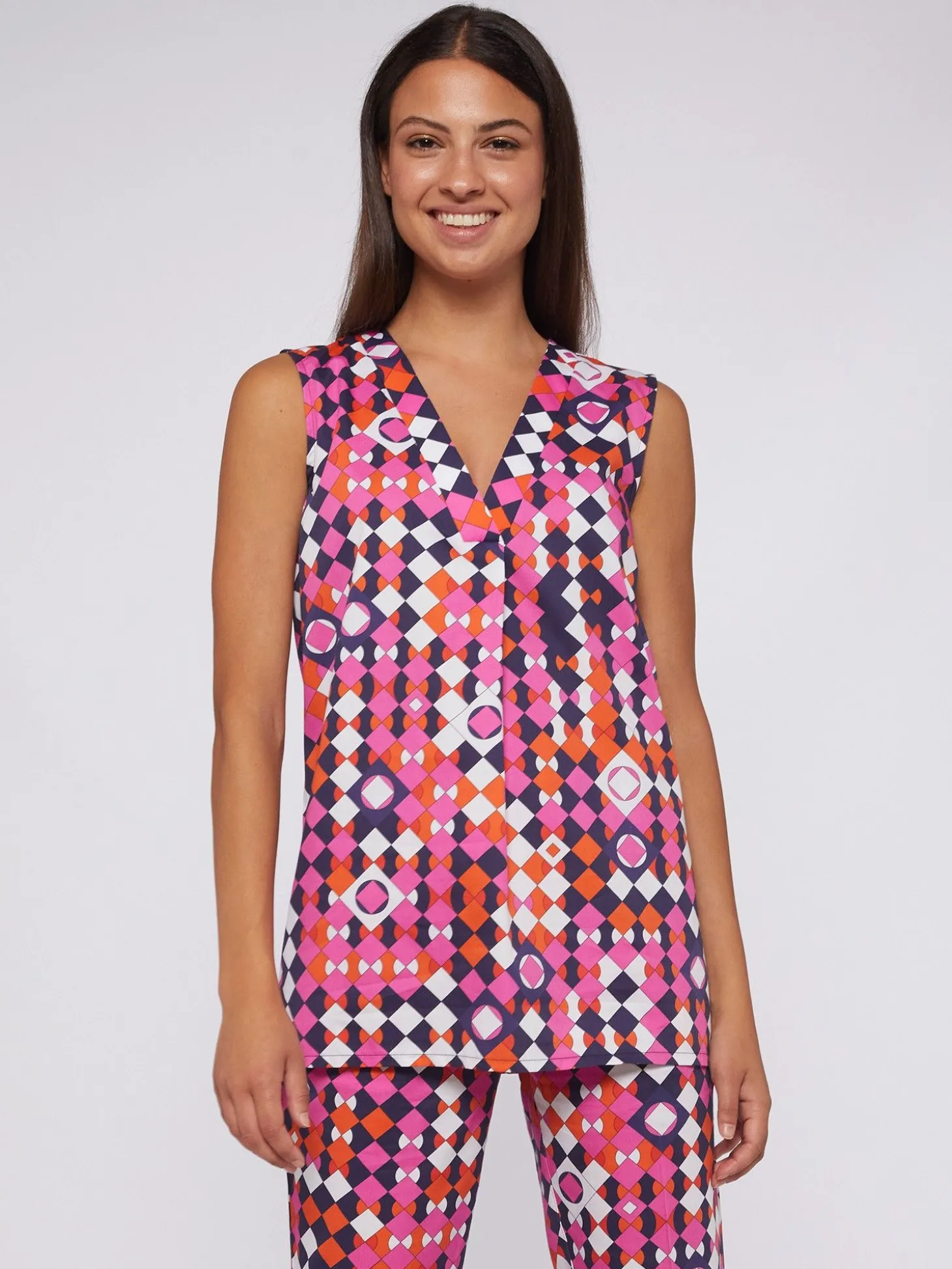 Vilagallo Camisa Algodon Estampado Geometrico Online