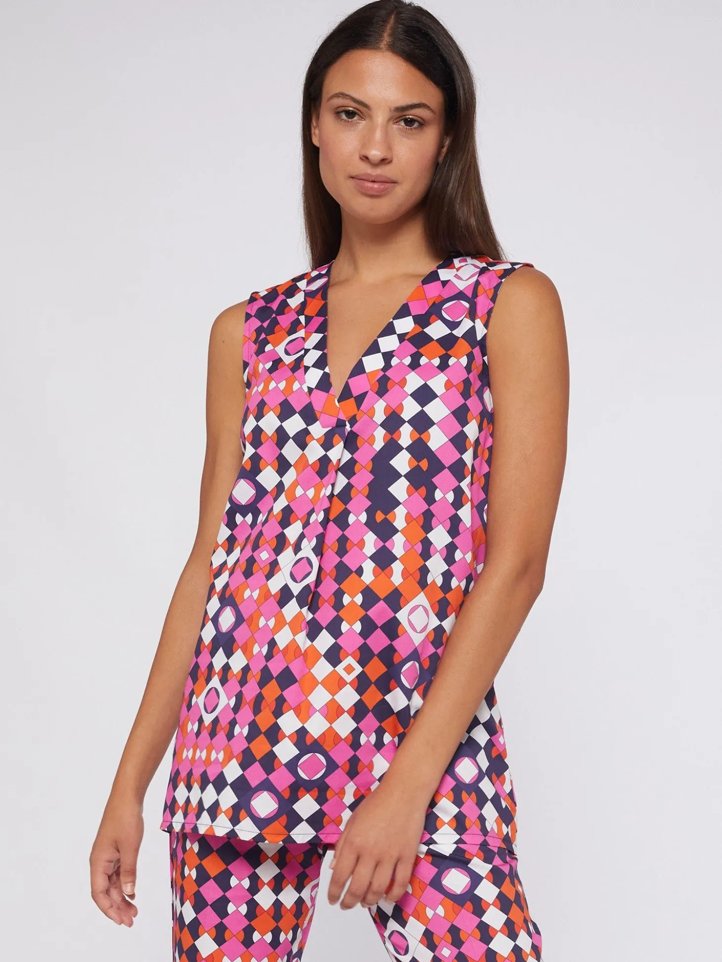 Vilagallo Camisa Algodon Estampado Geometrico Online