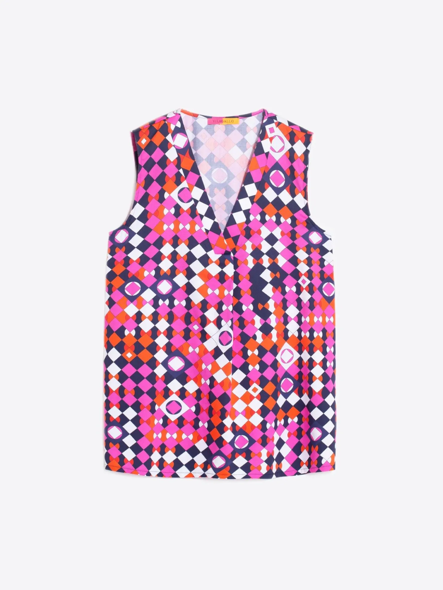 Vilagallo Camisa Algodon Estampado Geometrico Online