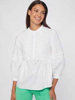 Vilagallo Camisa Blanca Poplin Detalle Estrellas Store