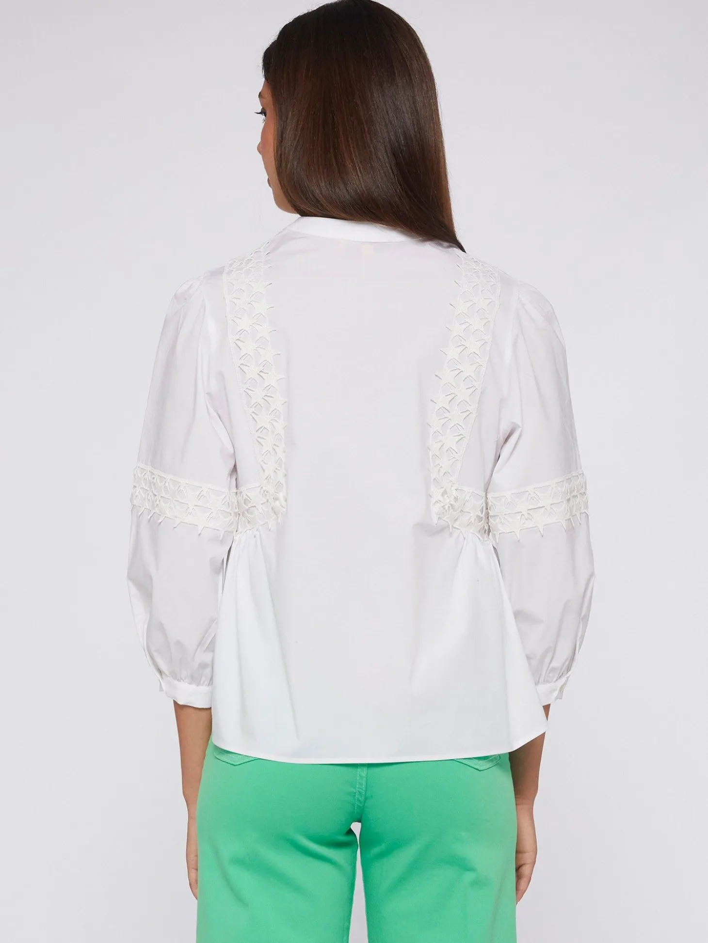 Vilagallo Camisa Blanca Poplin Detalle Estrellas Store