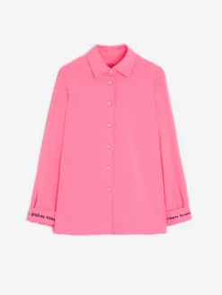Vilagallo Camisa Bordada Punto Rosa Fluor Cheap