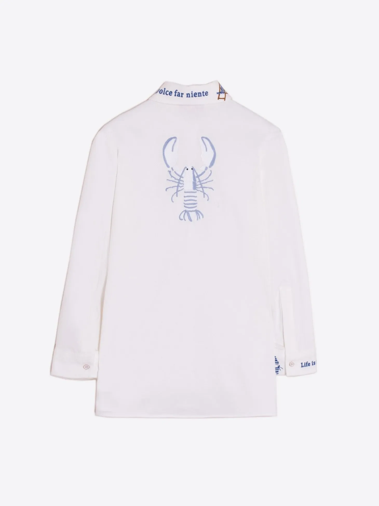 Vilagallo Camisa Bordada Tejido Camiseta Clearance