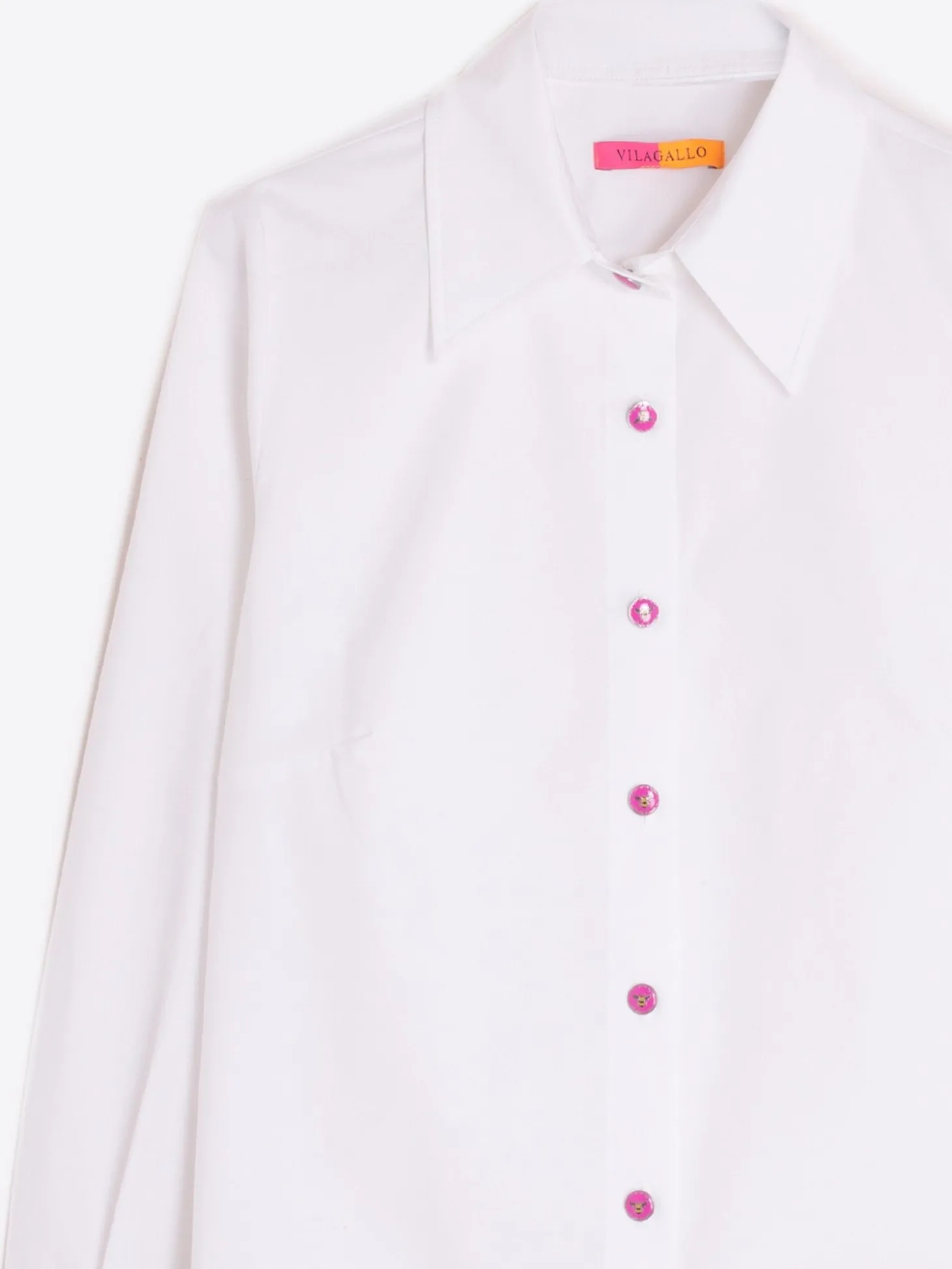 Vilagallo Camisa Boton Abeja Rosa Popelin New
