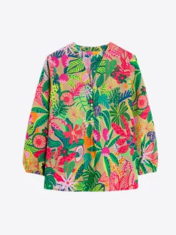 Vilagallo Camisa Ebba Tropical Print Voile Cheap