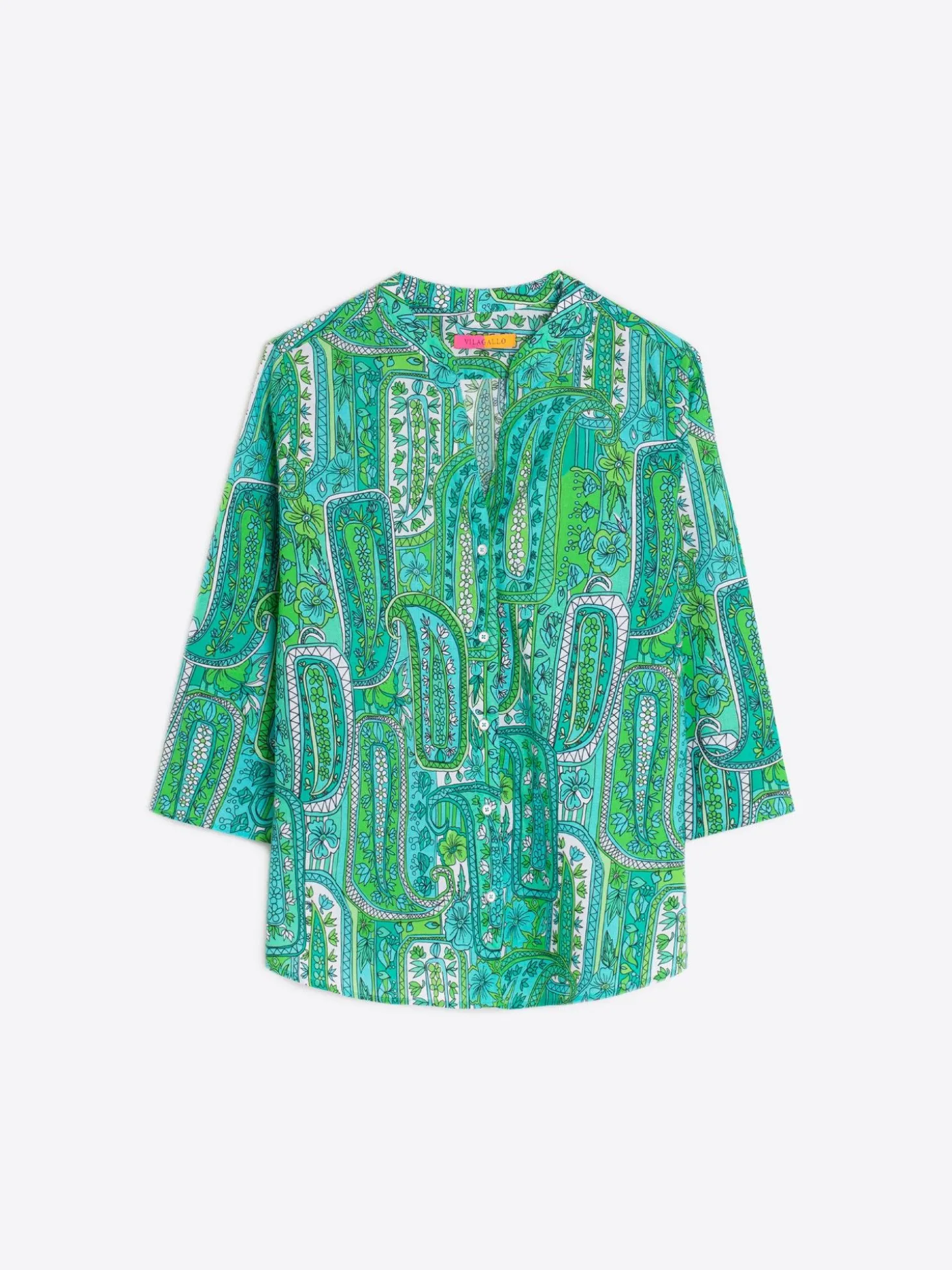 Vilagallo Camisa Estampada Paisley Verde Store