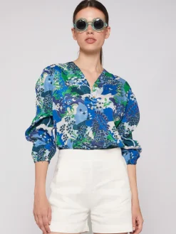 Vilagallo Camisa Estampado Blue Blossom New