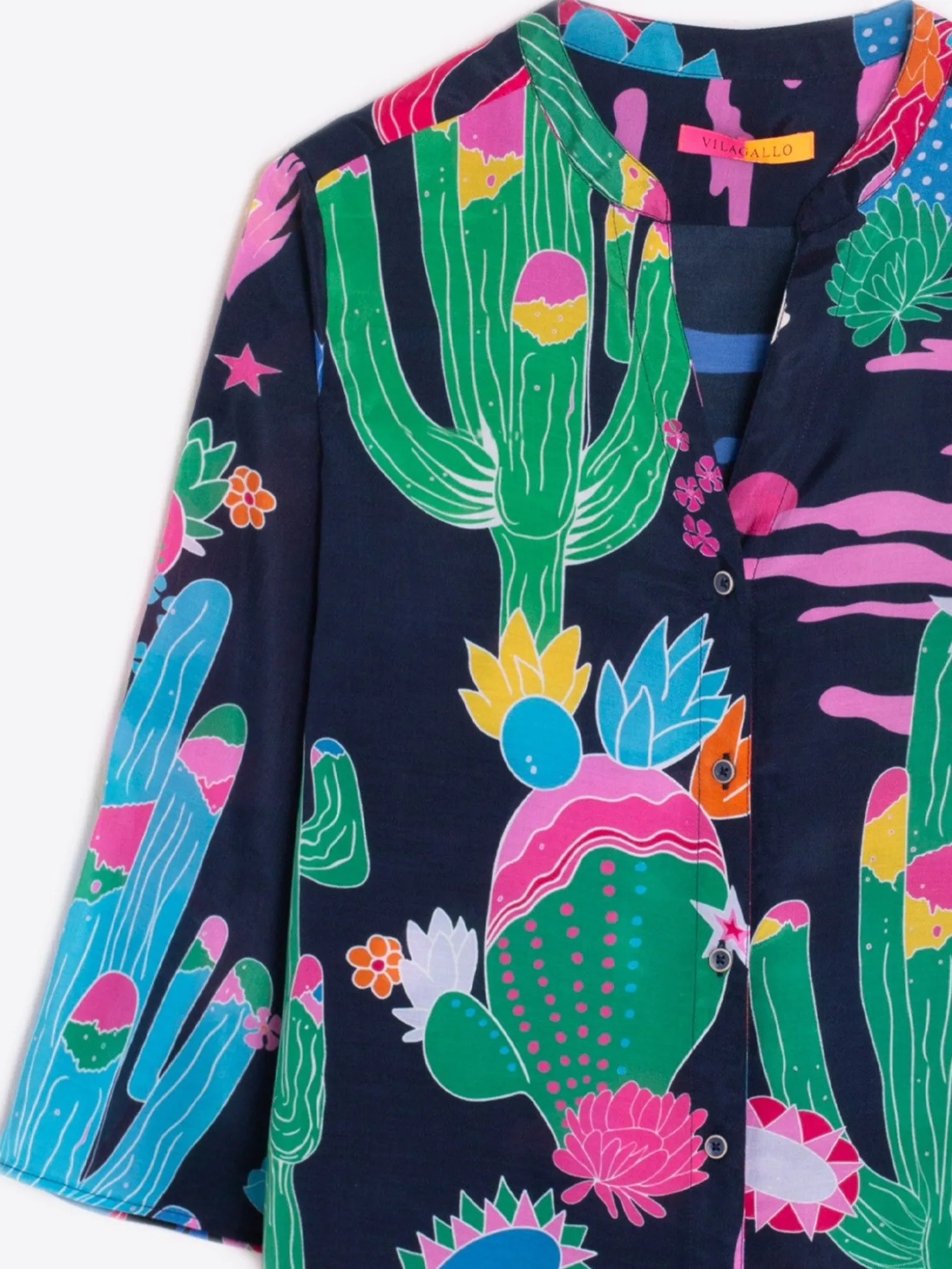 Vilagallo Camisa Estampado Cactus Cheap