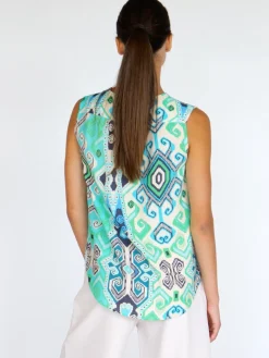 Vilagallo Camisa Estampado Navajo Turquesa Shop