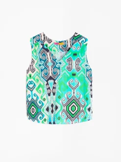 Vilagallo Camisa Estampado Navajo Turquesa Shop