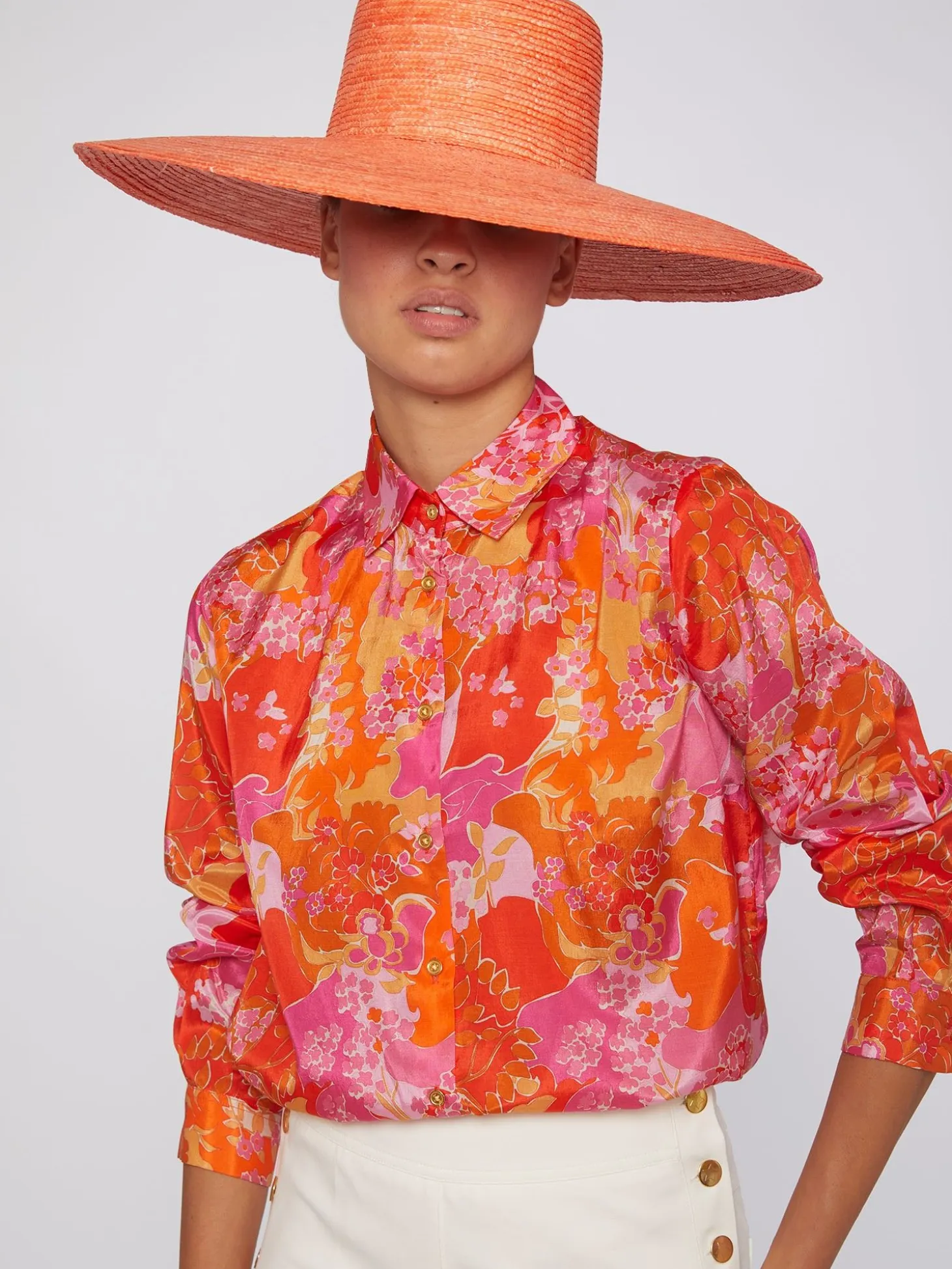 Vilagallo Camisa Estampado Pink Blossom Clearance