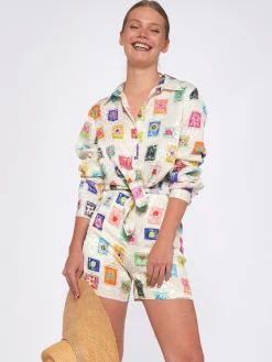Vilagallo Camisa Estampado Sellos Jacquard Sale