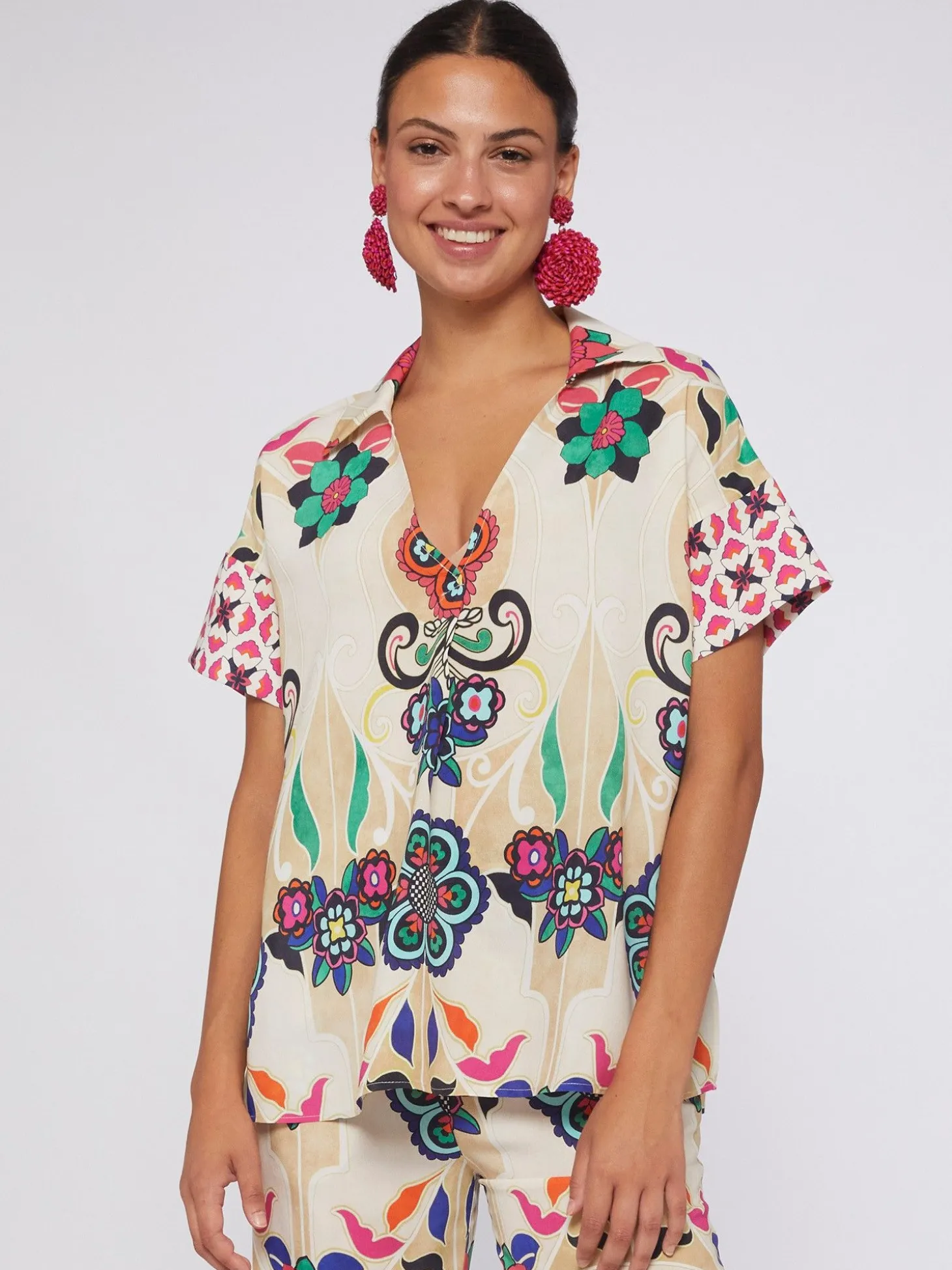 Vilagallo Camisa Floral Noveau Print Store