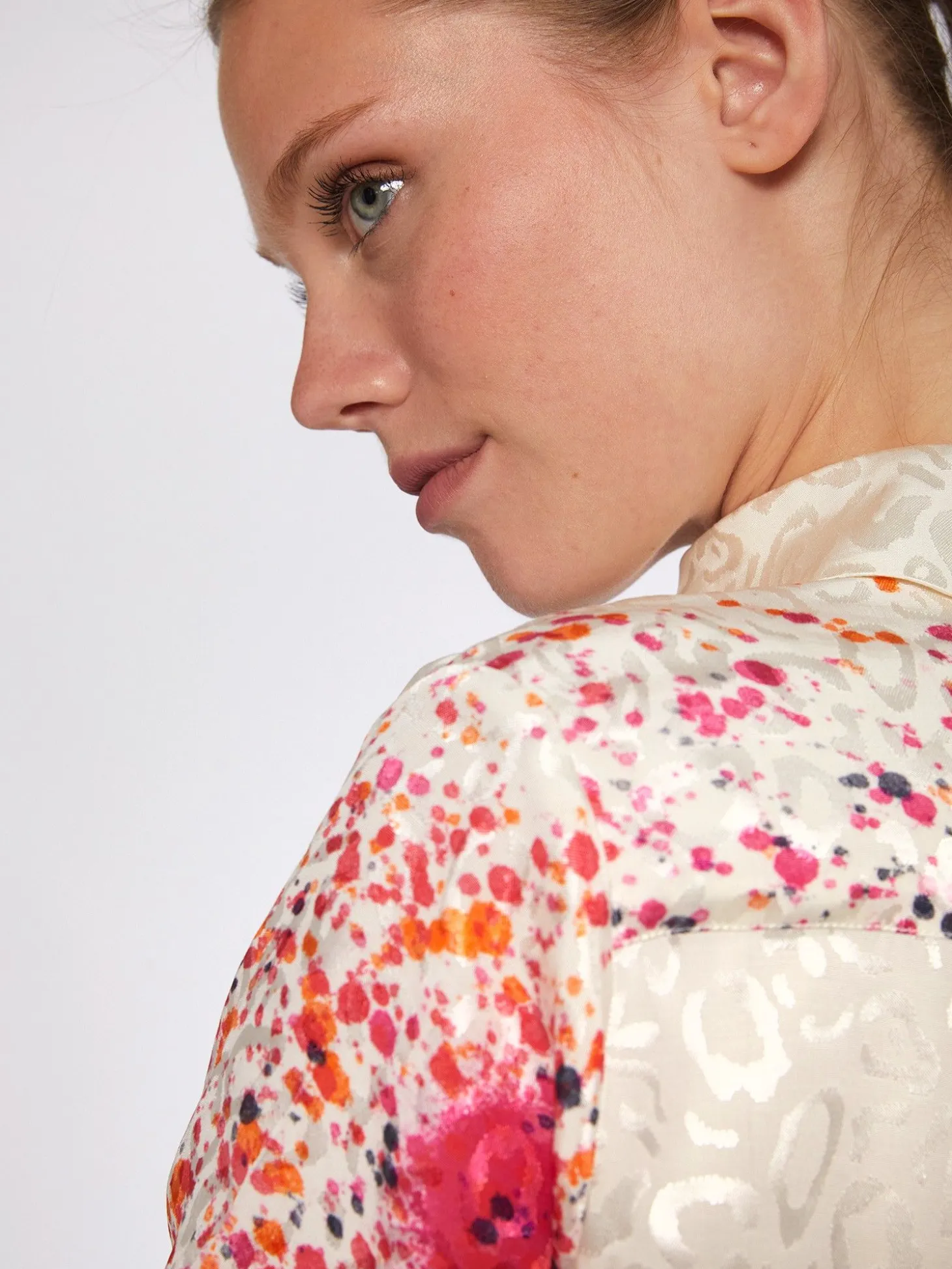 Vilagallo Camisa Fluida Jacquard Estampado Arte Online