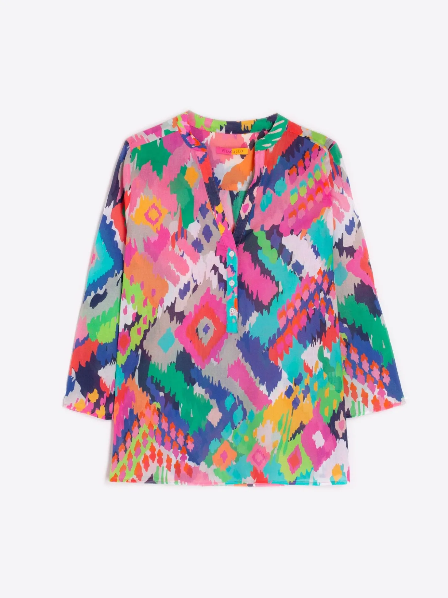 Vilagallo Camisa Francina Acuarela Ikat Voile Online