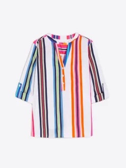 Vilagallo Camisa Francina Multicolor Cotton Stripe Online