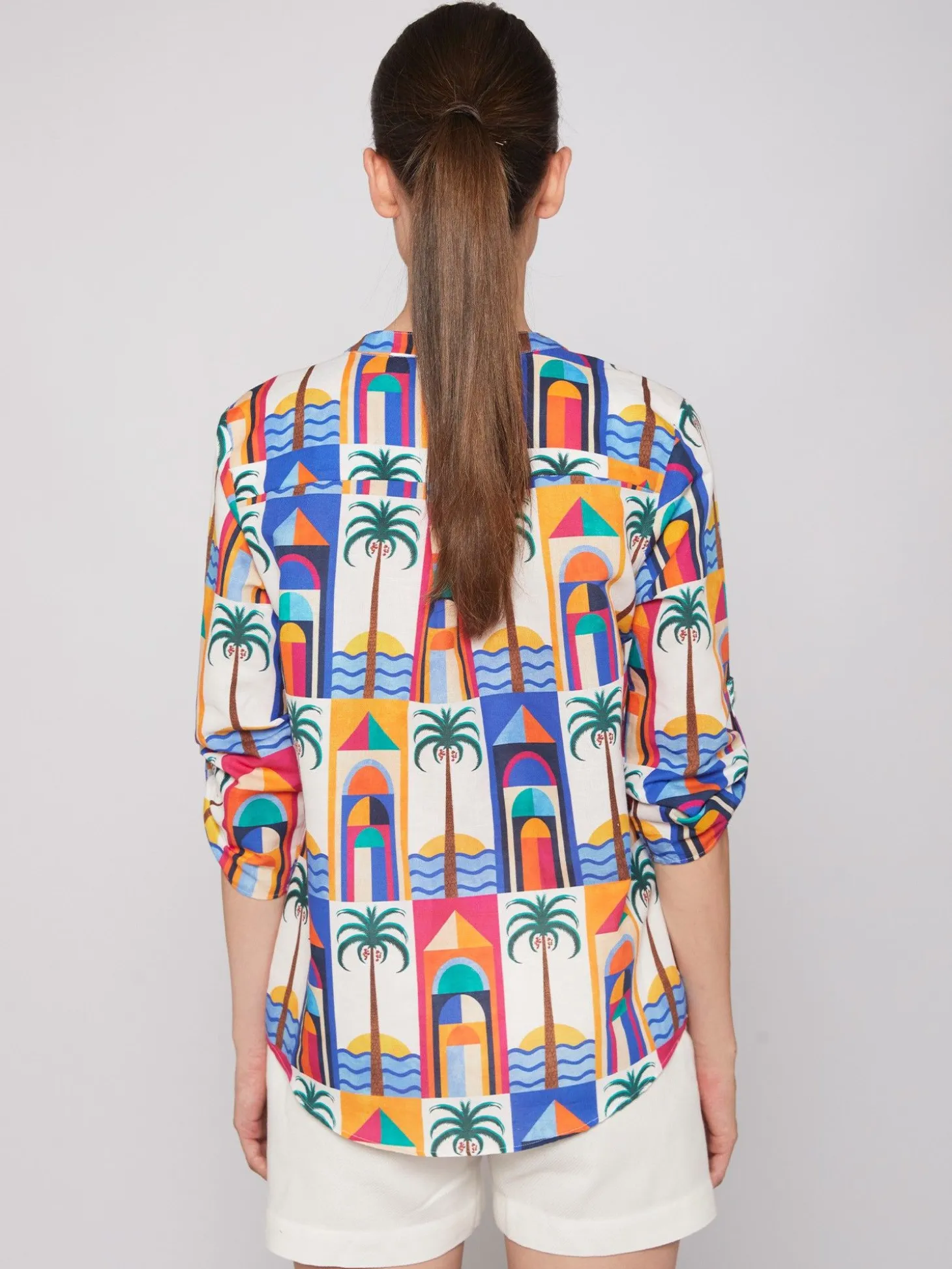Vilagallo Camisa Francina Palm Beach Linen Cotton Online