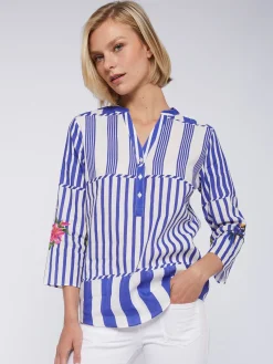 Vilagallo Camisa Francina Rayas Tropical Sale