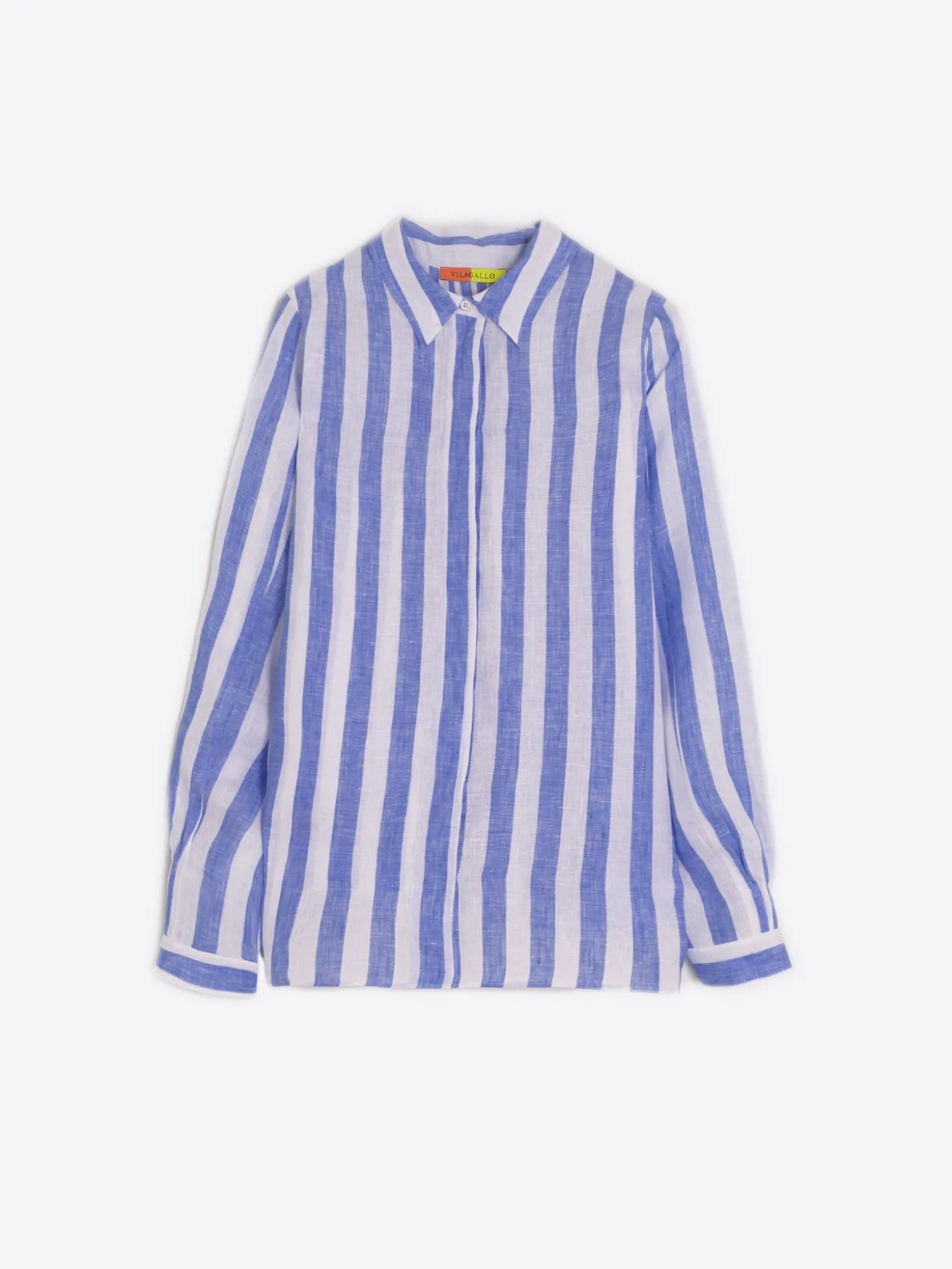 Vilagallo Camisa Ginger Pure Linen Stripe Navy Shop