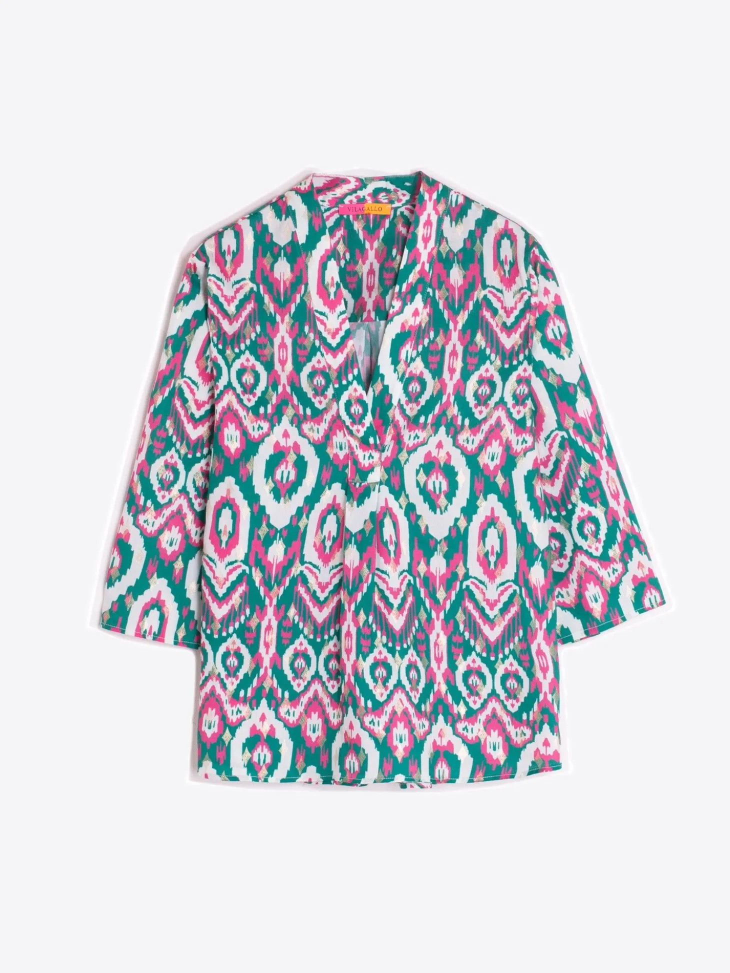 Vilagallo Camisa Laminado Oro Estampado Ikat Cheap