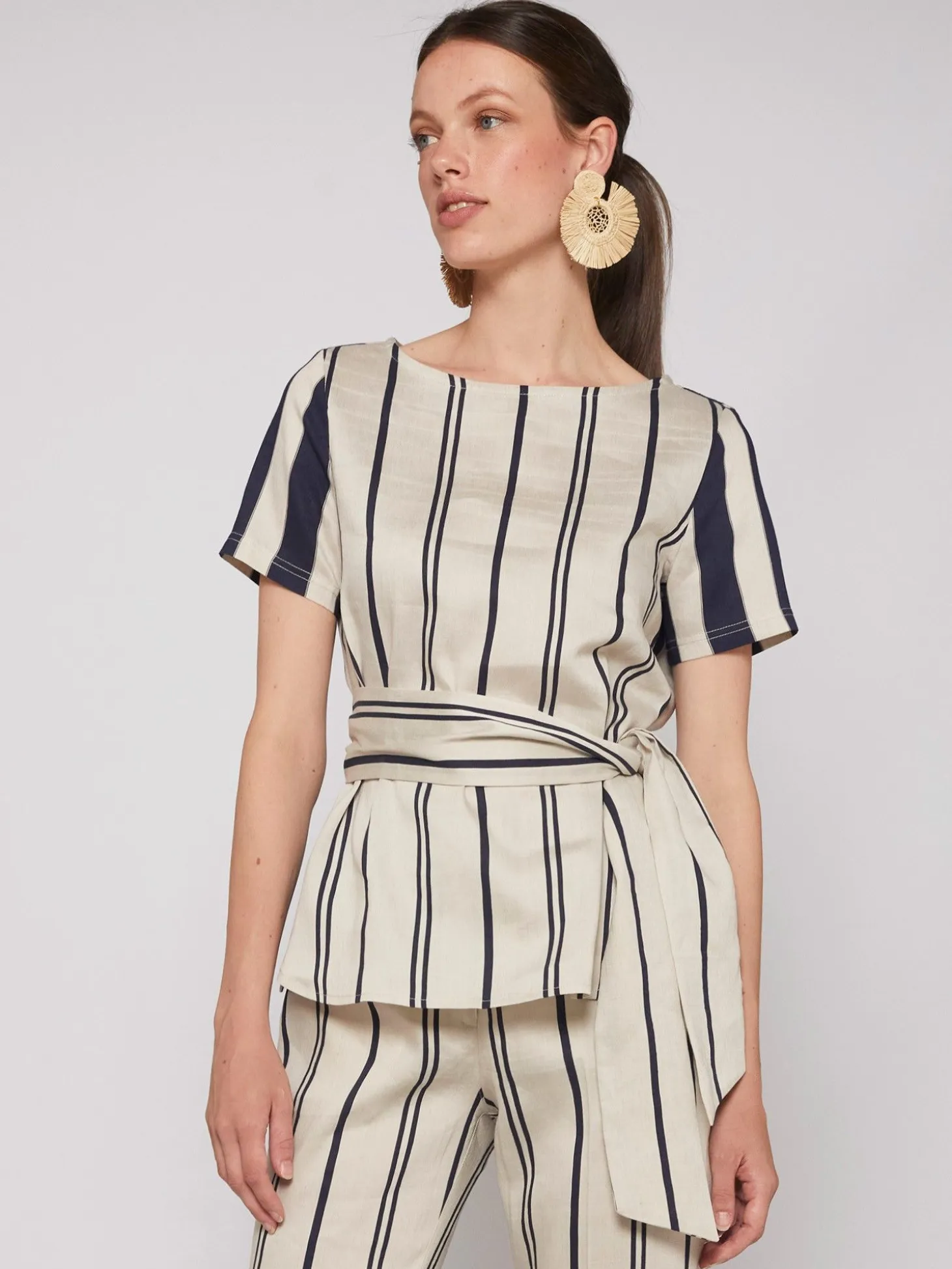 Vilagallo Camisa Lazada Rayas Combinadas Sale