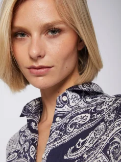 Vilagallo Camisa Lino Estampado Paisley Online