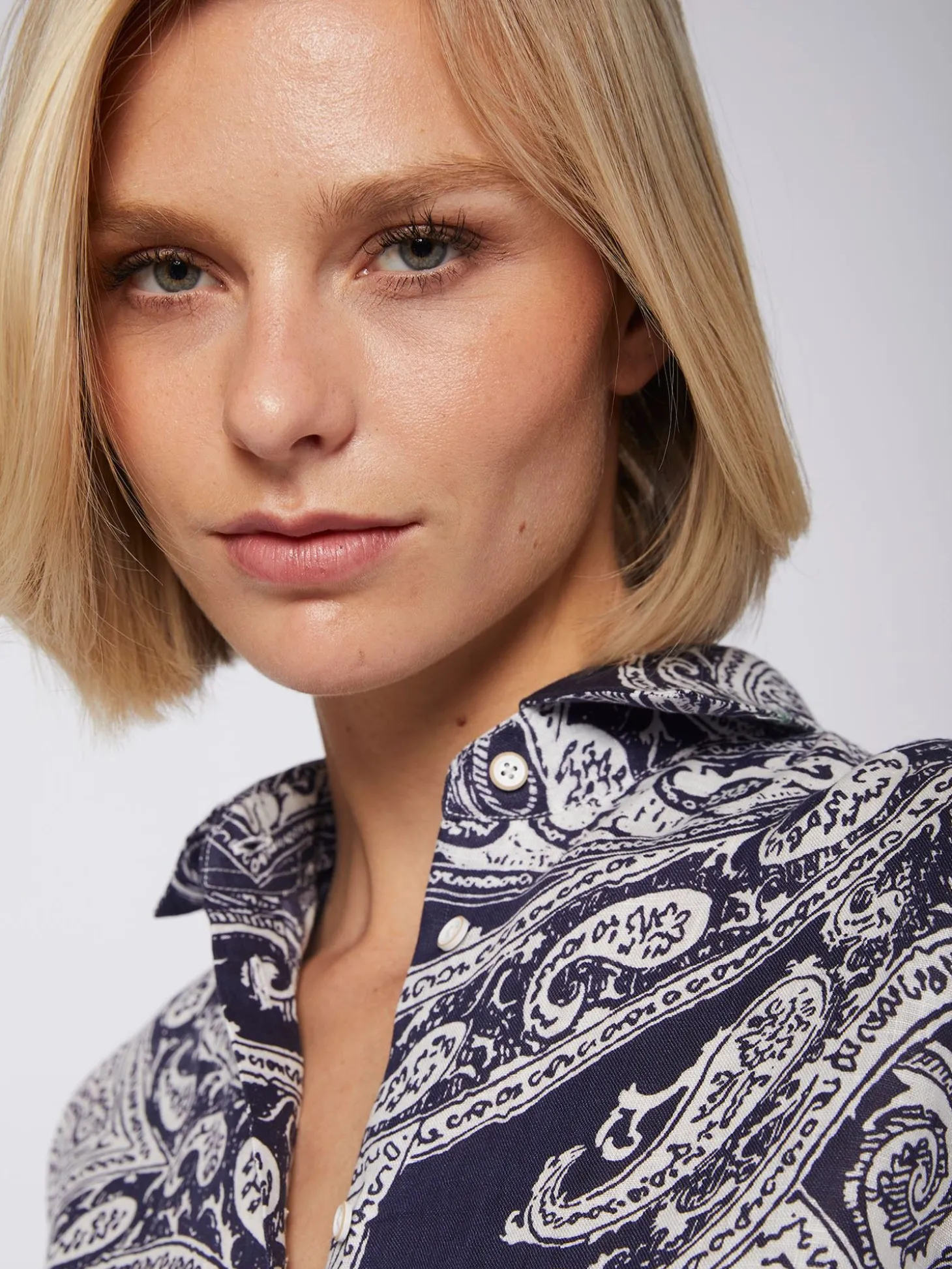 Vilagallo Camisa Lino Estampado Paisley Online
