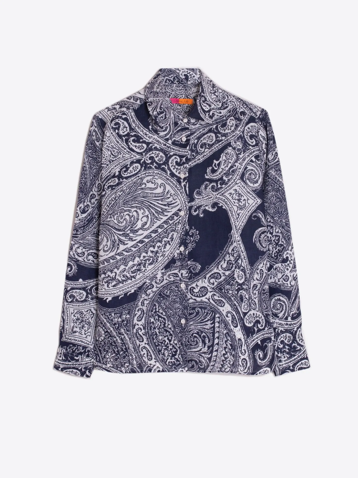 Vilagallo Camisa Lino Estampado Paisley Online