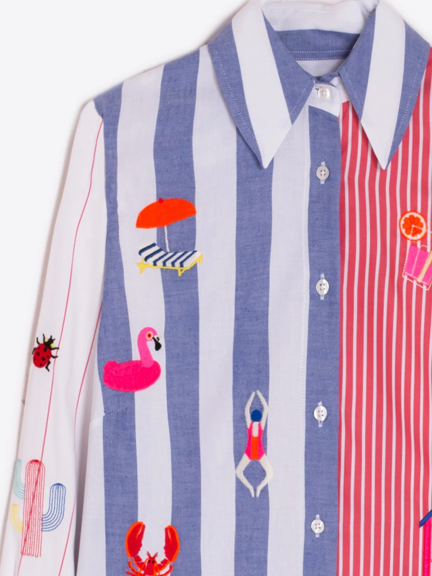 Vilagallo Camisa Mafalda Emb Multistripe New