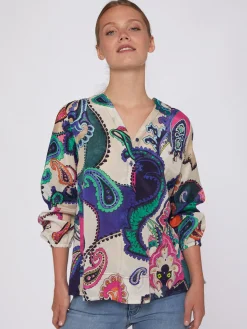 Vilagallo Camisa Maxi Paisley Print Outlet