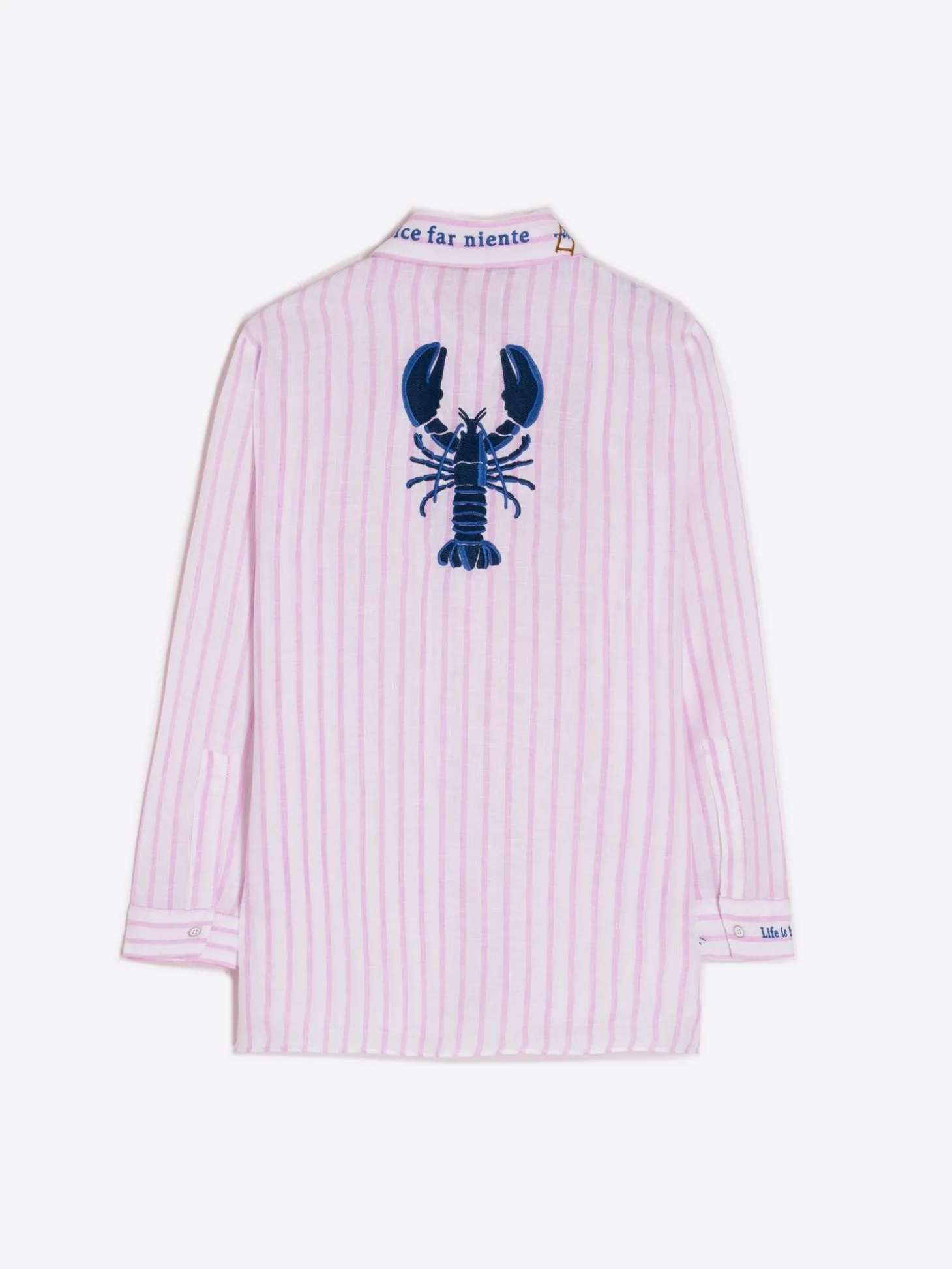 Vilagallo Camisa Petra Emb Pink Stripe M Online