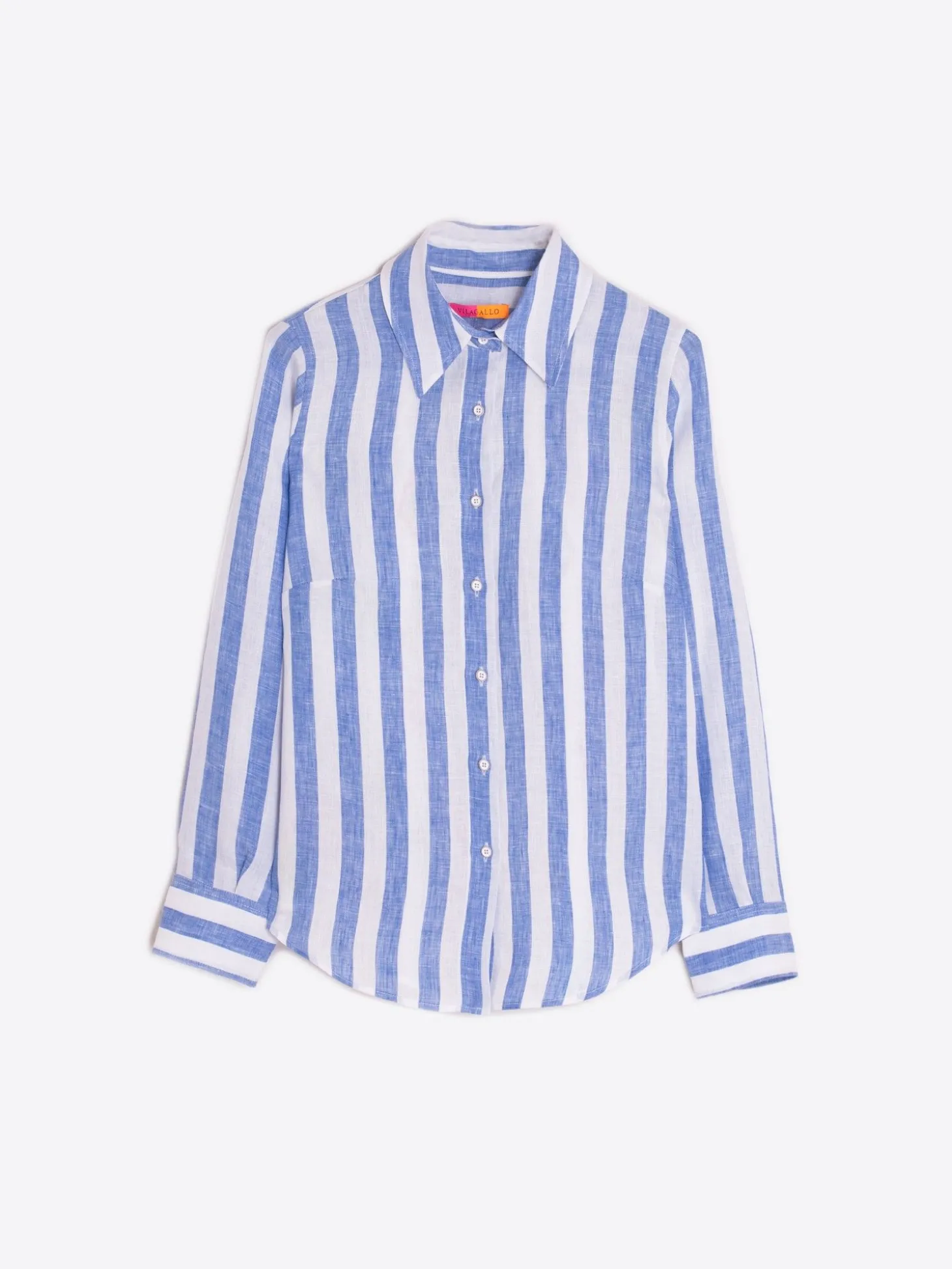 Vilagallo Camisa Rayas 100% Lino Espalda Estampada Hot