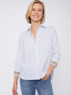 Vilagallo Camisa Rayas Con Lino Pasaman Fashion