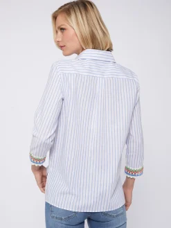Vilagallo Camisa Rayas Con Lino Pasaman Fashion