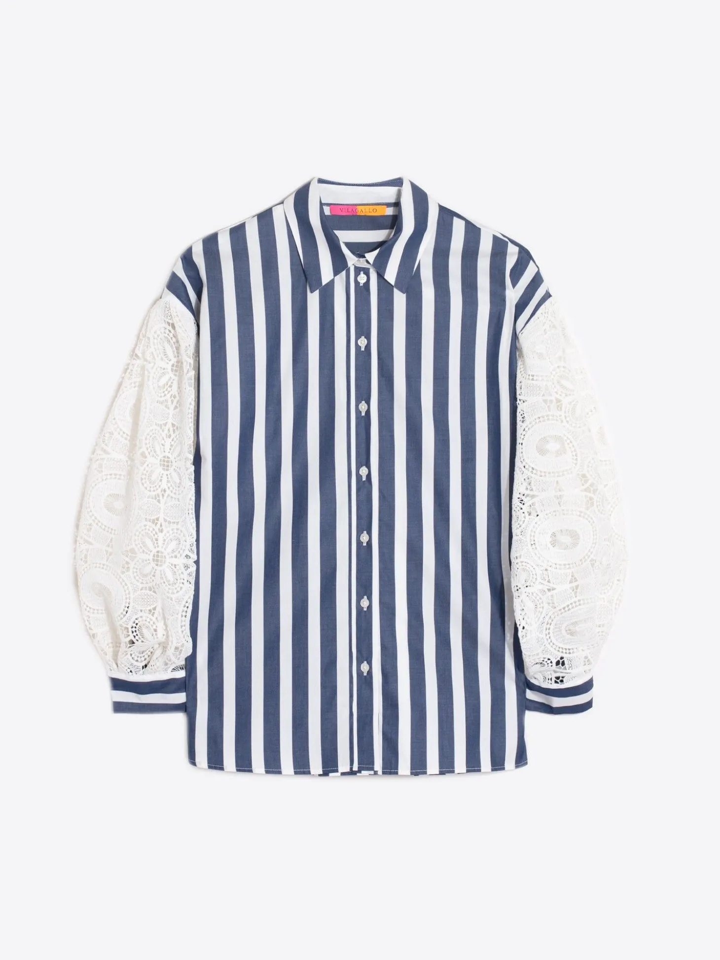 Vilagallo Camisa Rayas Mangas Guipour Discount