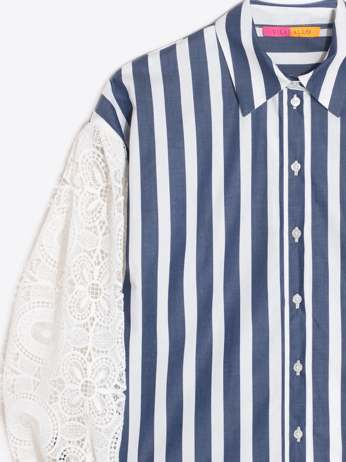 Vilagallo Camisa Rayas Mangas Guipour Discount