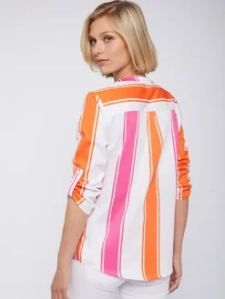 Vilagallo Camisa Rayas Rosa Naranja Cheap
