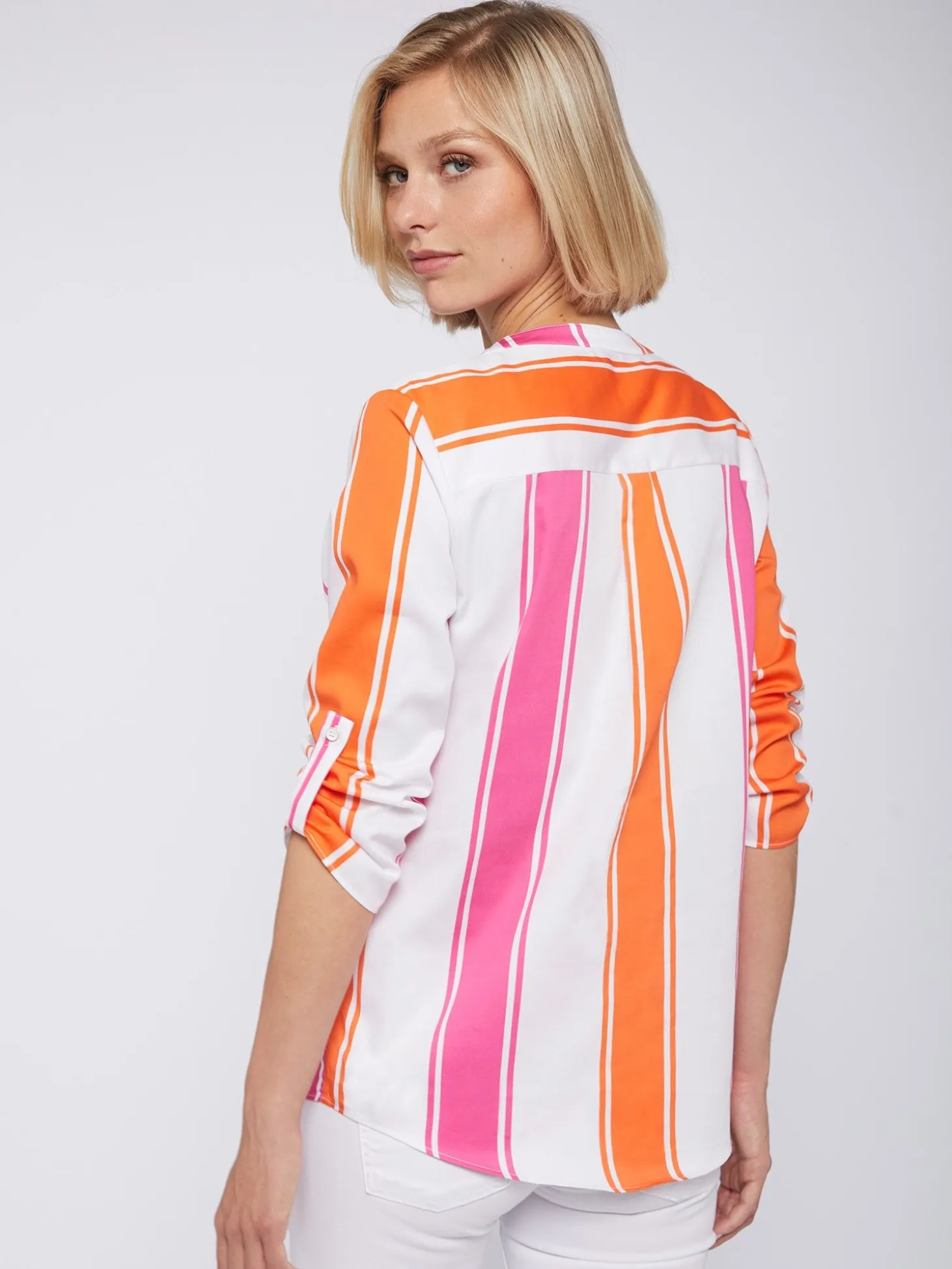 Vilagallo Camisa Rayas Rosa Naranja Cheap