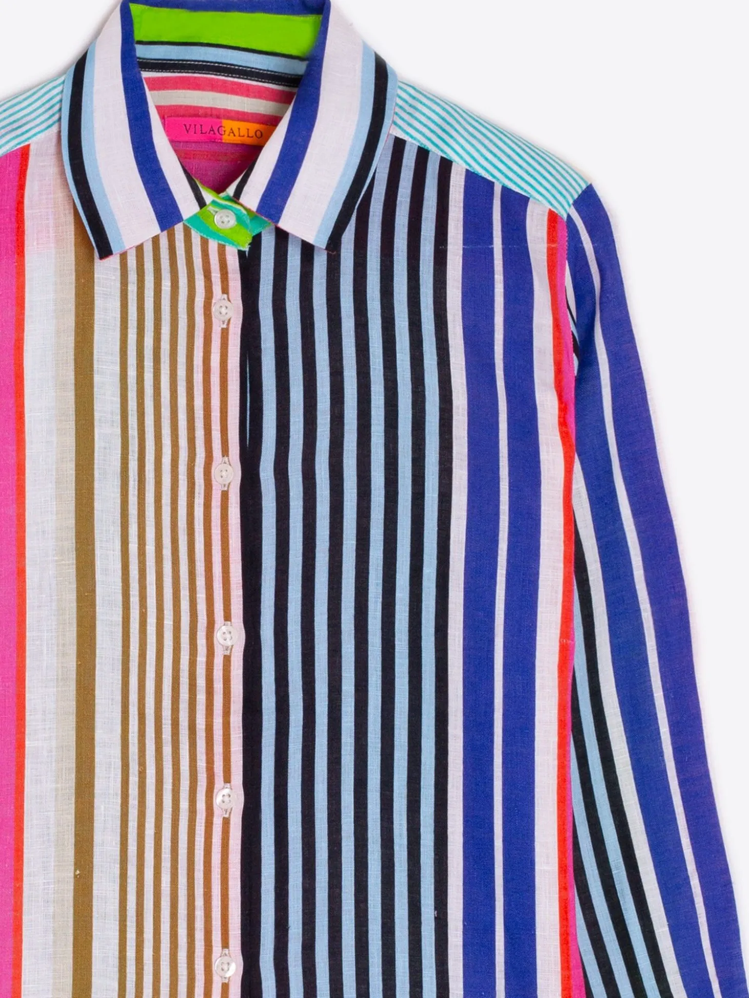 Vilagallo Camisa Sara Stripe Pure Linen Online