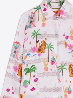 Vilagallo Camisa Sara Tiger Paradise Print Hot